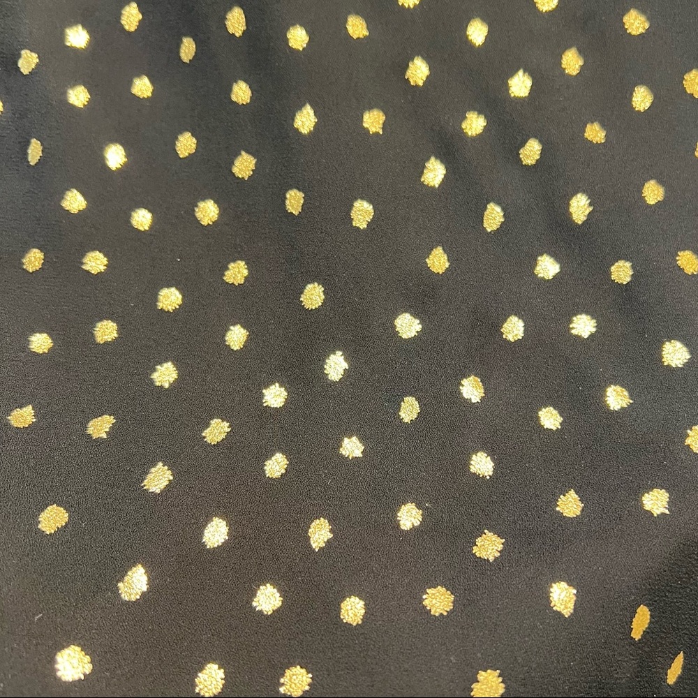 J. Crew Navy & Gold Ruffled Tank Top. Size 4. - Picture 7 of 7